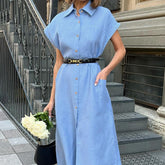 Tie Up A Cotton And Linen Shirt Dress